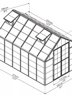 Canopia® By Palram Harmony™ Snap & Grow Greenhouse, 8' 39 Canopia® By Palram Harmony™ Snap & Grow Greenhouse, 8' -The Garden Shed Store 8591044 05V jpg
