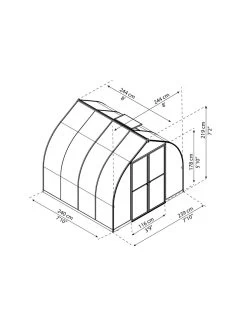 Canopia® By Palram Bella™ Greenhouse, 8' -The Garden Shed Store 8599337 08v