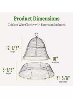 Chicken Wire Cloche With Extension -The Garden Shed Store 8600116 1