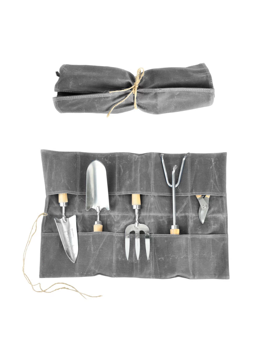 Esschert Waxed Canvas Roll Up Pouch 1 Esschert Waxed Canvas Roll Up Pouch