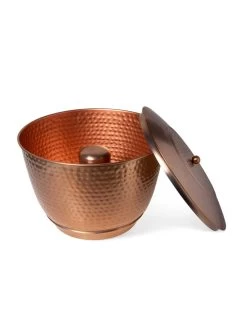 Hammered Copper Hose Pot With Lid -The Garden Shed Store 8613311 5812